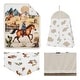 preview thumbnail 2 of 4, Sweet Jojo Designs Western Cowboy Boy 4-piece Nursery Crib Bedding Set Wild West Southern Country South Horse Cow Farm Animal