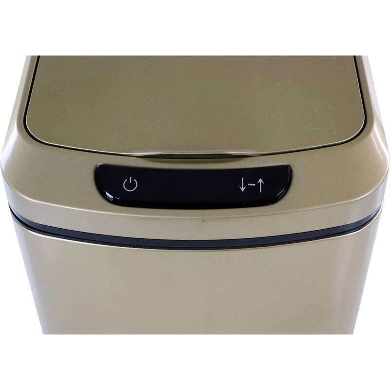 Hanover 9-Liter / 2.3-Gallon Trash Can with Sensor Lid in Gold