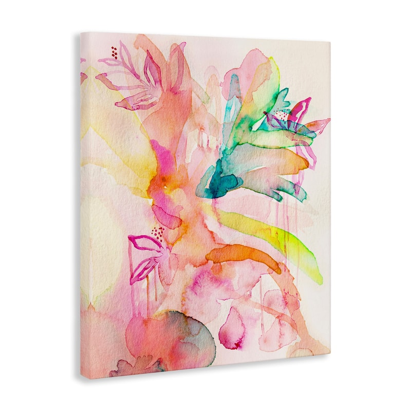 Stupell Watercolor Island Florals Canvas Wall Art Design By Gemma Bardot