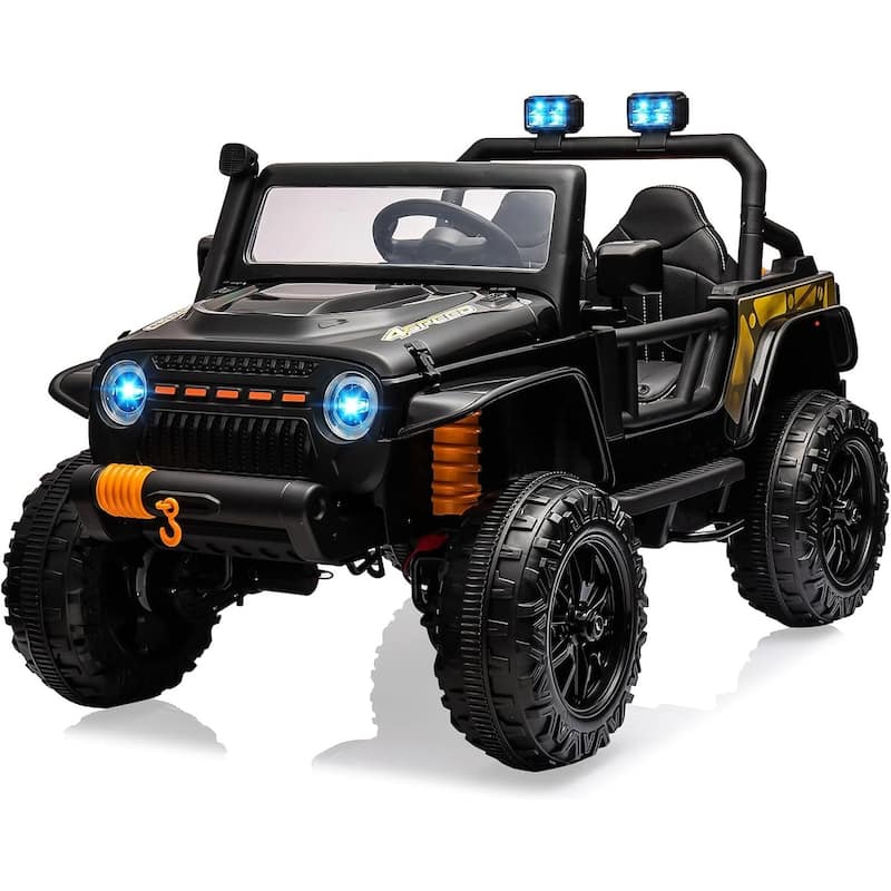 2 Seater Ride On Car for Kids, Electric Truck with Remote Control - Black