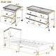 preview thumbnail 3 of 44, 3-Pieces Bedroom Sets, Platform Bed Frame with Nightstand & Storage Dresser, No Box Spring Needed, Easy Assembly