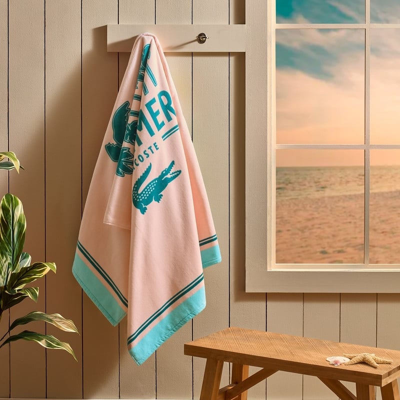 Lacoste Home Oversized 36"W x 72"L 100% Luxury Cotton Beach Towel - 36" x 72"