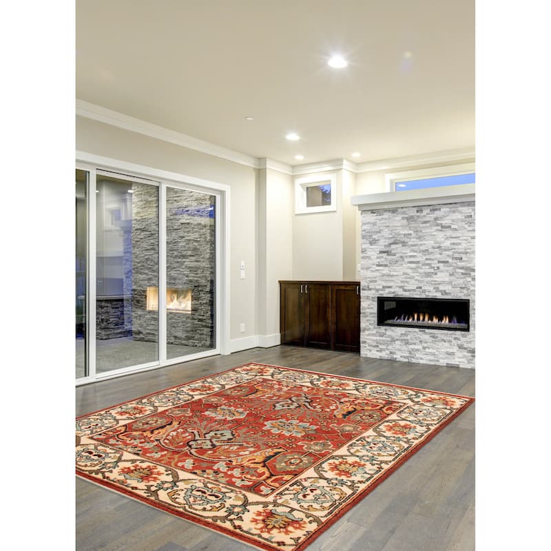 ECARPETGALLERY Hand-knotted Jules Serapi Dark Copper Wool Rug - 8'0 x 9'10