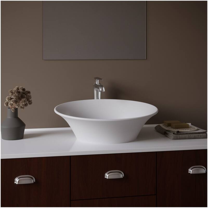 Karran USA QM164 Quattro Matte 20-5/8" Oval Acrylic Vessel Bathroom
