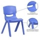 preview thumbnail 3 of 22, 2 Pack Plastic Stackable School Chair with 15.5"H Seat
