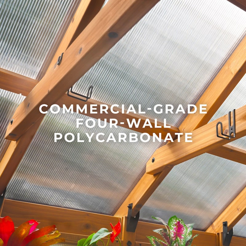 Backyard Discovery Savannah Chalet-Style 14.5' x 12' Cedar Greenhouse