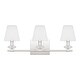 preview thumbnail 1 of 3, Kelsey Glen 3-Light Polished Nickel Vanity Light - Polished Nickel