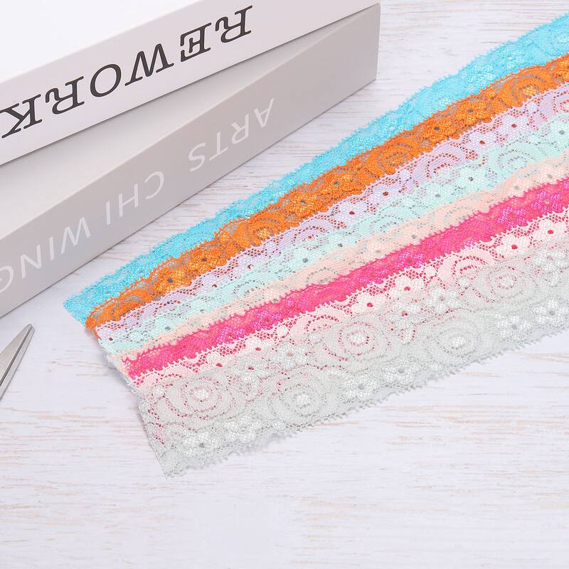 Lace Trim 10 Yards 2 Inch Flower Elastic Lace Ribbons