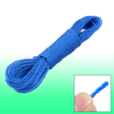 32Ft Length Clothes Hang Rope Nylon String Clothesline Blue