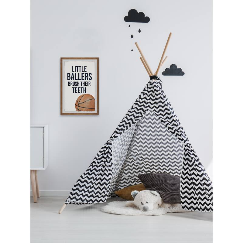 Little Ballers I Framed Wall Art, Elegant Home Touch - Sophisticated Artwork for Refined Décor