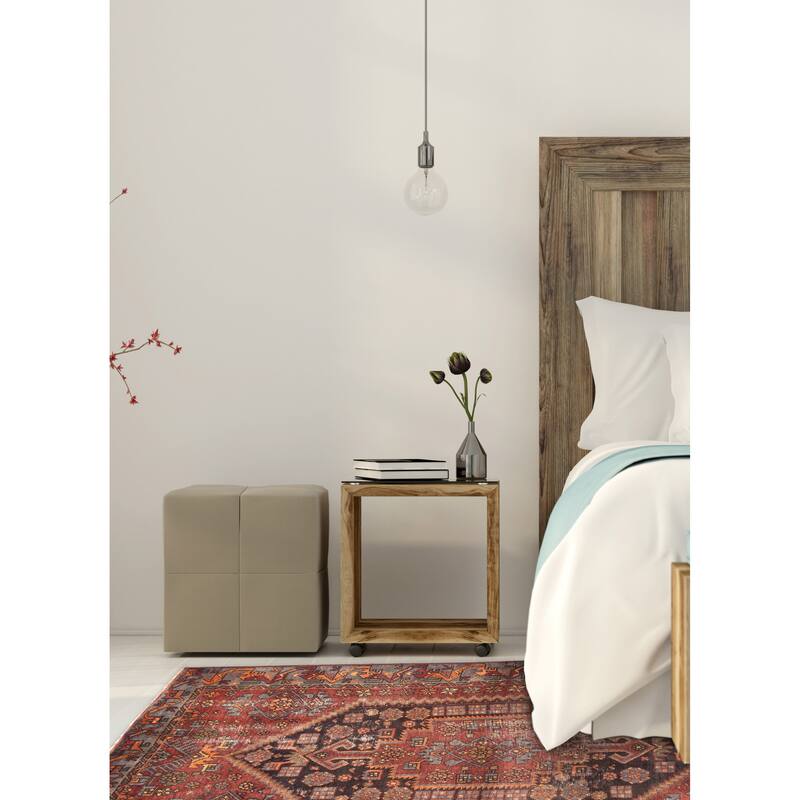 ECARPETGALLERY Hand-knotted Antalya Vintage Dark Red Wool Rug - 3'10 x 6'4