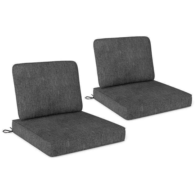 2/4/6/8 Pack Outdoor Chair Cushion Deep Seat &Backrest Pillow Set - Grey - 4 pack