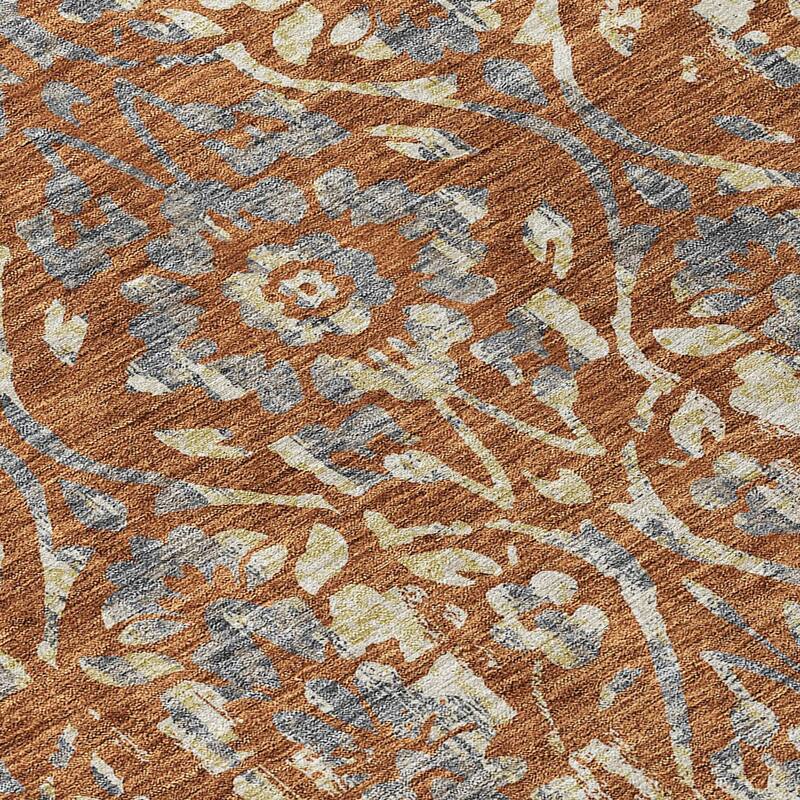 Machine Washable Indoor/ Outdoor Chantille Traditional Distressed Rug