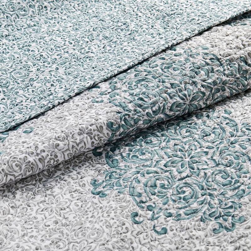Serenta 6-piece Chelsea Printed Microfiber Quilts Coverlet Set