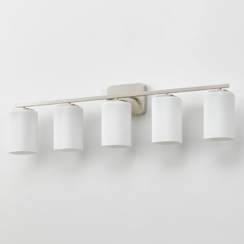 KAWOTI Modern & Contemporary Vanity Light with Frosted Glass Shade