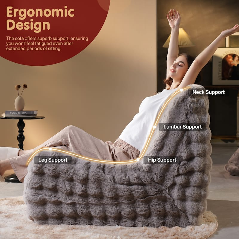 OVIOS Cloud-Like Plush Bean Bag Chair (Reinforced Pile Edition)