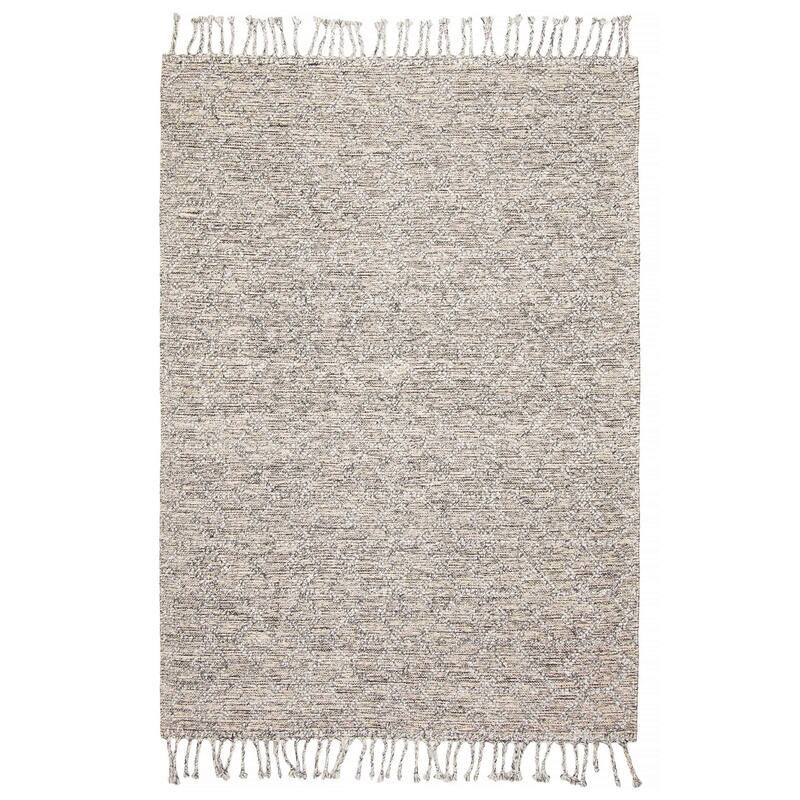 ECARPETGALLERY Braid weave Sienna Grey Wool Rug - 5'2 x 7'5 - Grey - 5'2 x 7'5