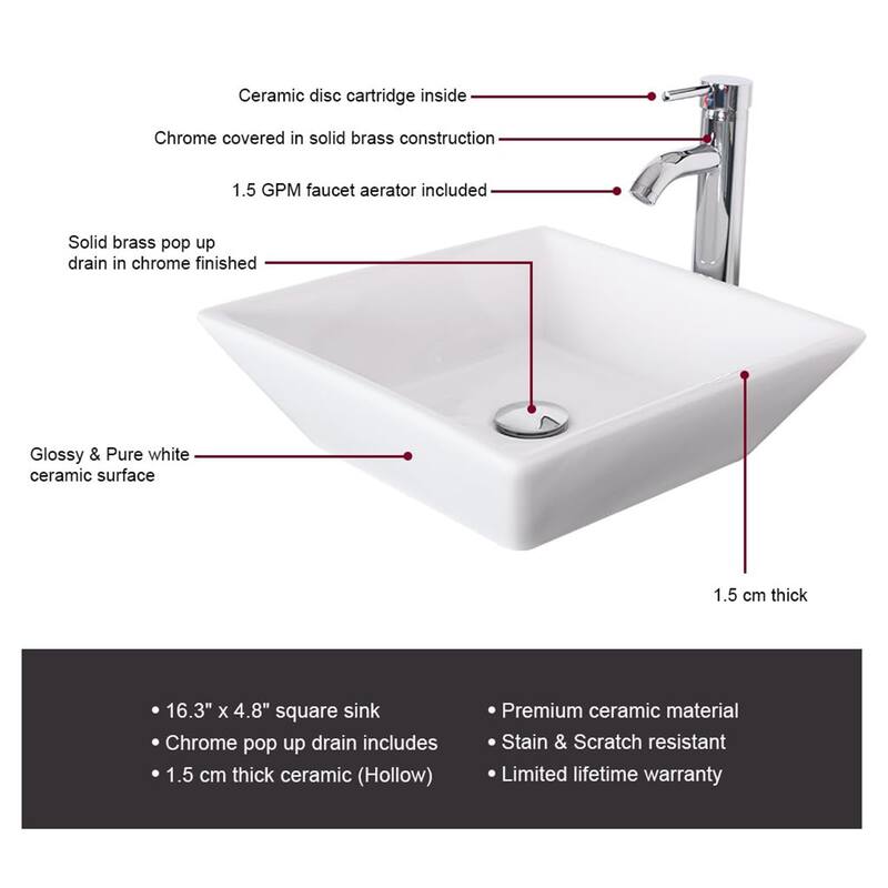 Eclife Artistic Vessel Sinks for Bathroom Vanity Tempered Glass Ceramic Basin