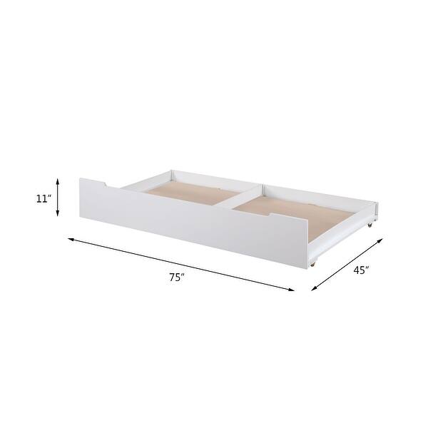 dimension image slide 0 of 2, House design kids beds, canopy beds, Loreen Oak& White Finish Twin Bed