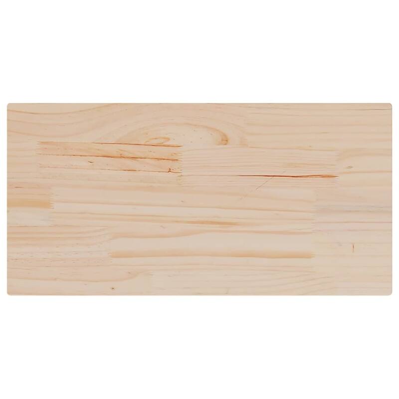 vidaXL Table Top Set of 2 Natural Wood Solid Pine Medium Table Top - 13.8 x 27.6 x 1.0 in