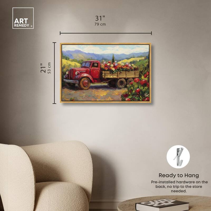 Flowers in Transit II Canvas by Art Remedy