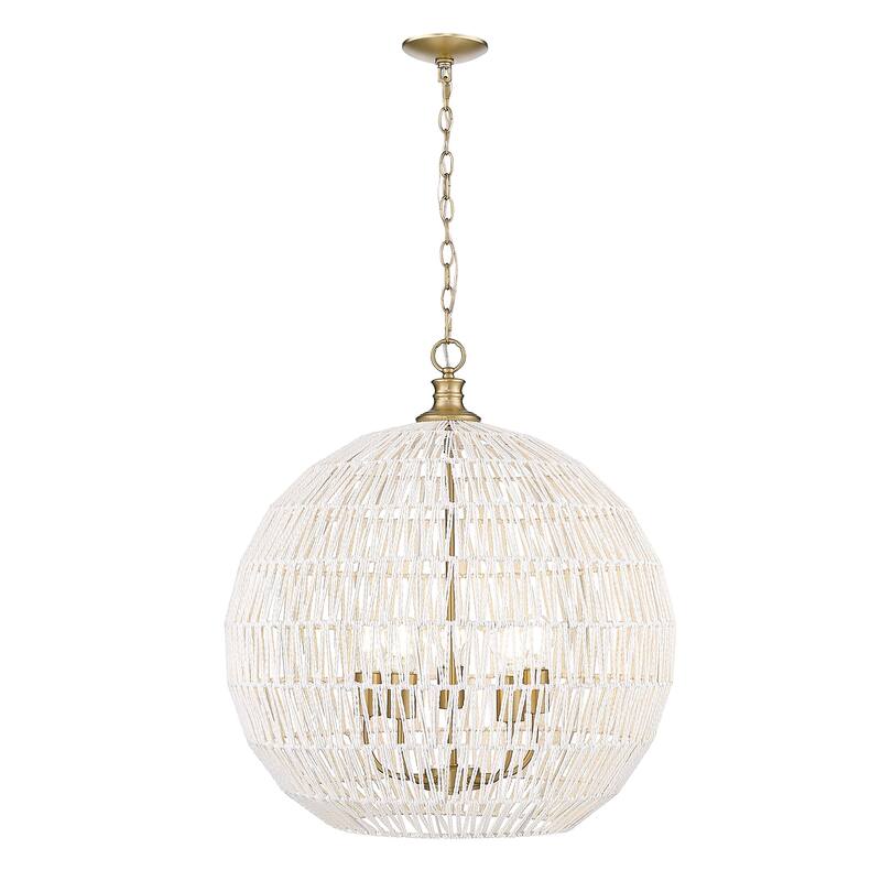Florence 25" Wide 5-Light Pendant with Rope Shade