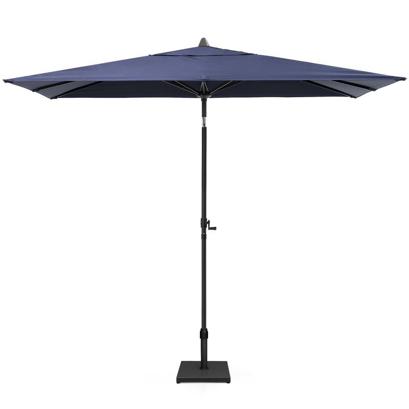 Pellebant Outdoor 9 x 5 FT Patio Market Umbrella Rectangular with Base - NavyBlue