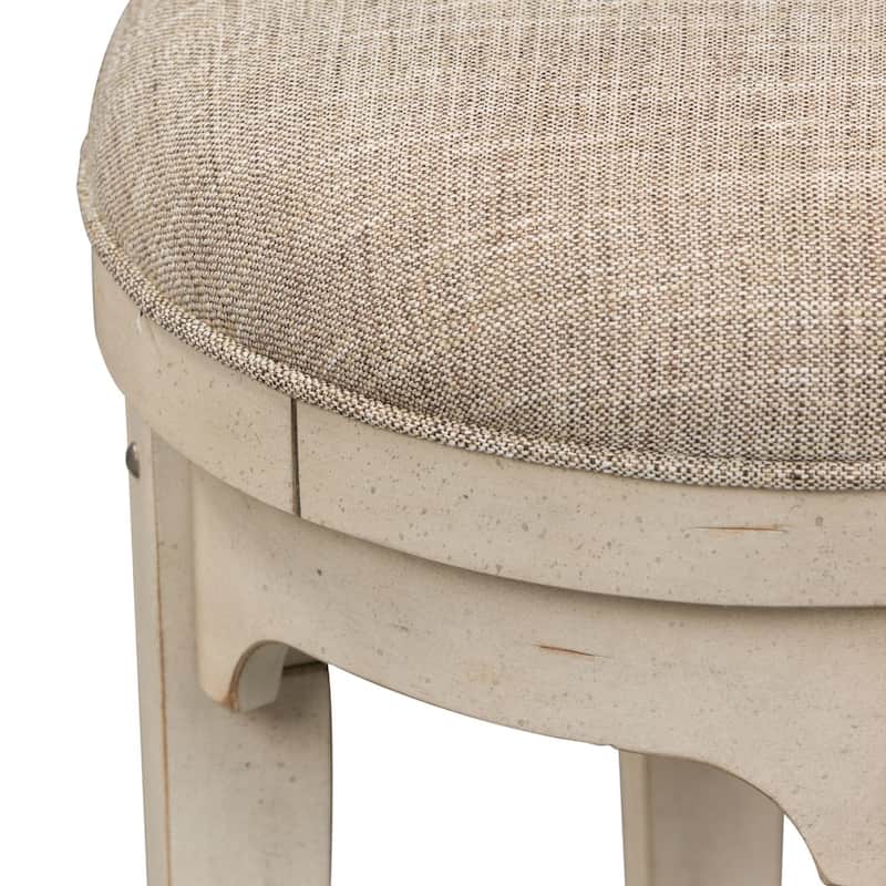 Morgan Creek Antique White Console Swivel Stool