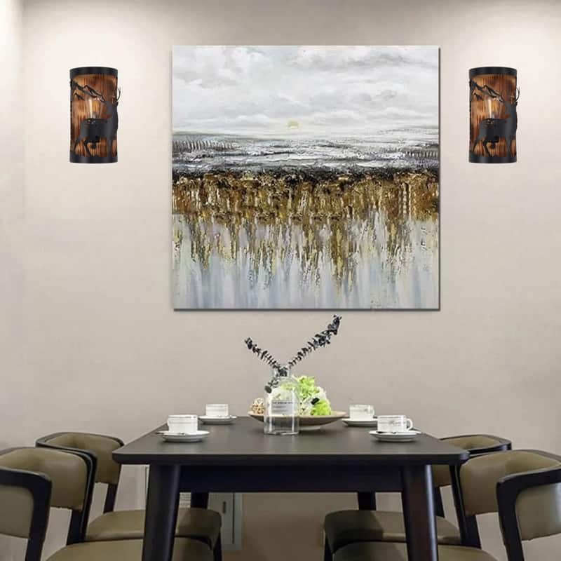 E26 wall sconces deer wall lighting iron bedroom lights on wall