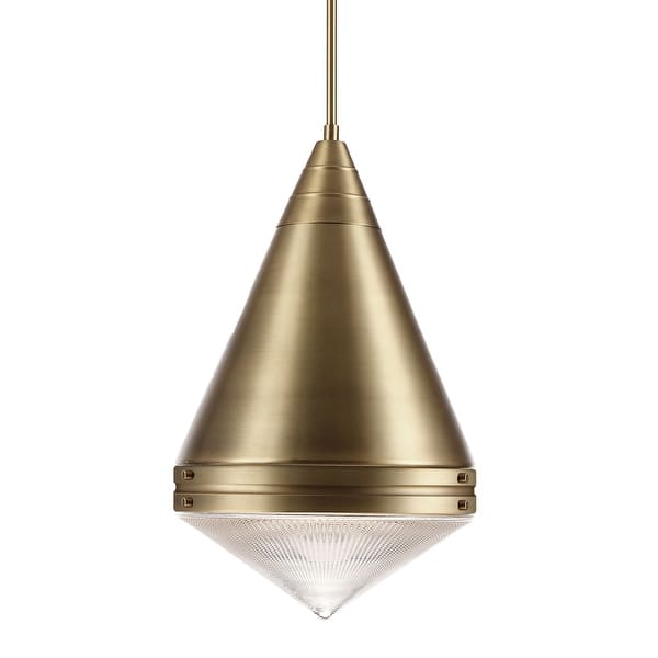 slide 1 of 1, Maxim 10396 Hargreaves 14" Wide Pendant Natural Aged Brass