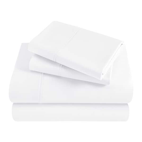 Superior Modal From Beechwood 400 Thread Count Deep Pocket Bed Sheet Set - Queen - White