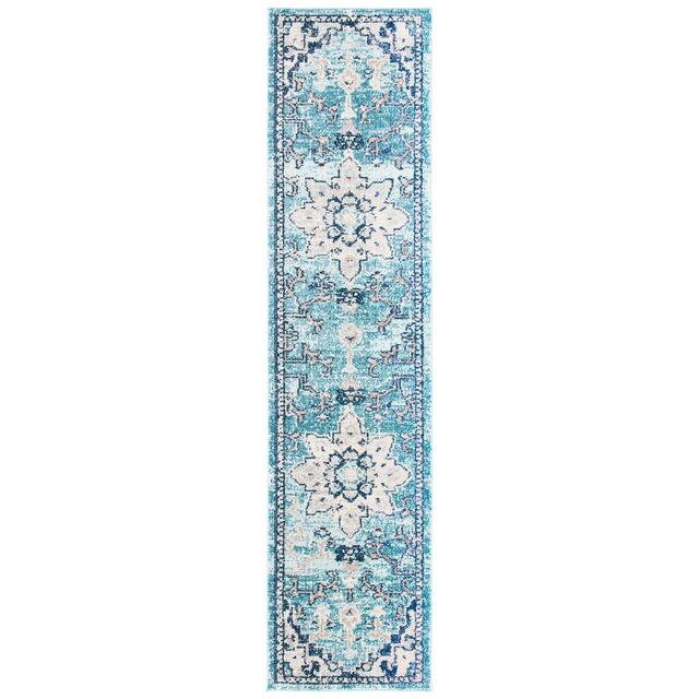 SAFAVIEH Madison Diederike Boho Medallion Distressed Rug