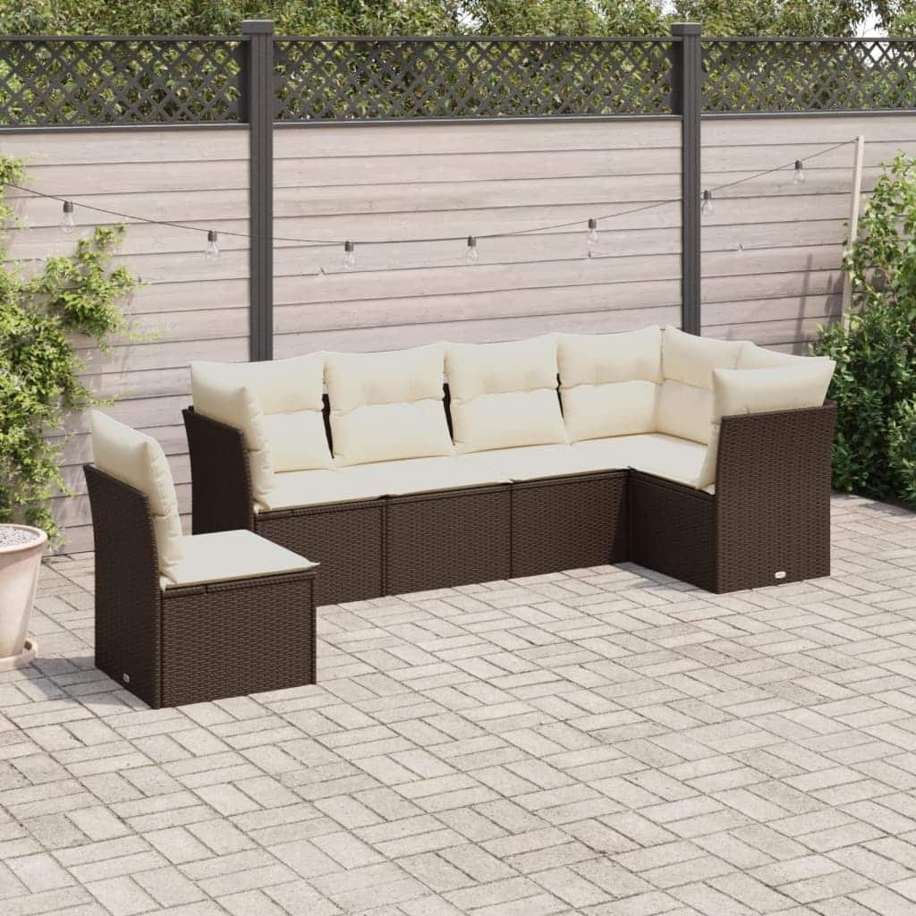 vidaXL Garden Sofa Set Brown - 92.1 x 48.8 x 27.2