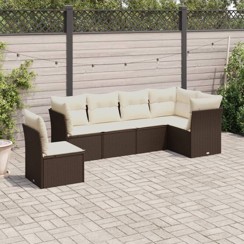 vidaXL Garden Sofa Set Brown - 92.1 x 48.8 x 27.2