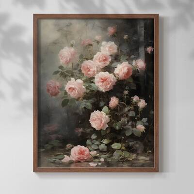 Vintage Floral Print CCCII -Framed Print