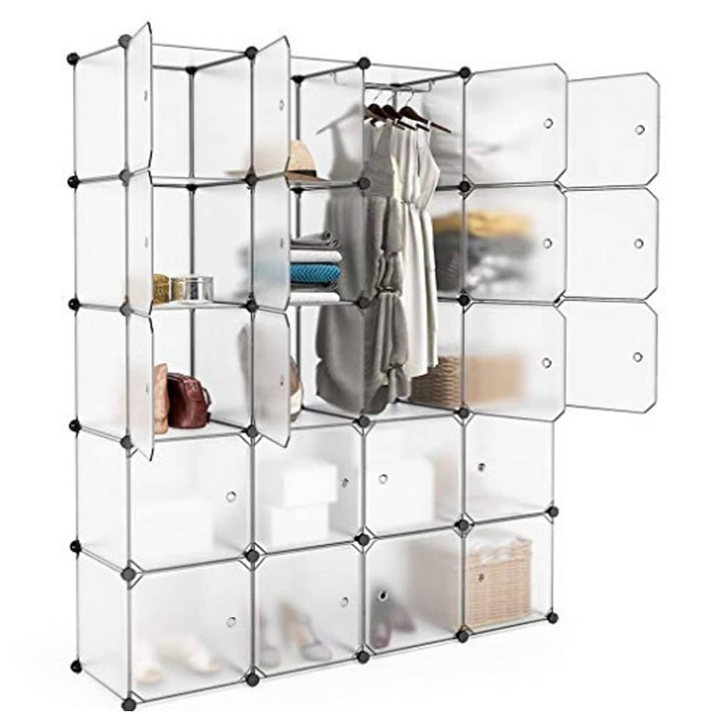 20 Cube Interlocking Organizer Plastic Cube Storage Shelves Design