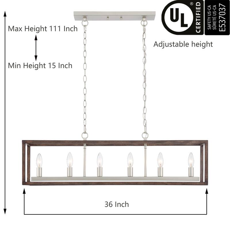 Allegray Kitchen Island Pendant Lights Linear Chandelier -UL Certified