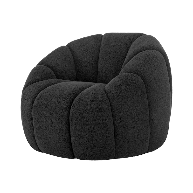 NPD Furniture Callista Boucle Swivel Accent Chair - Monroe Black