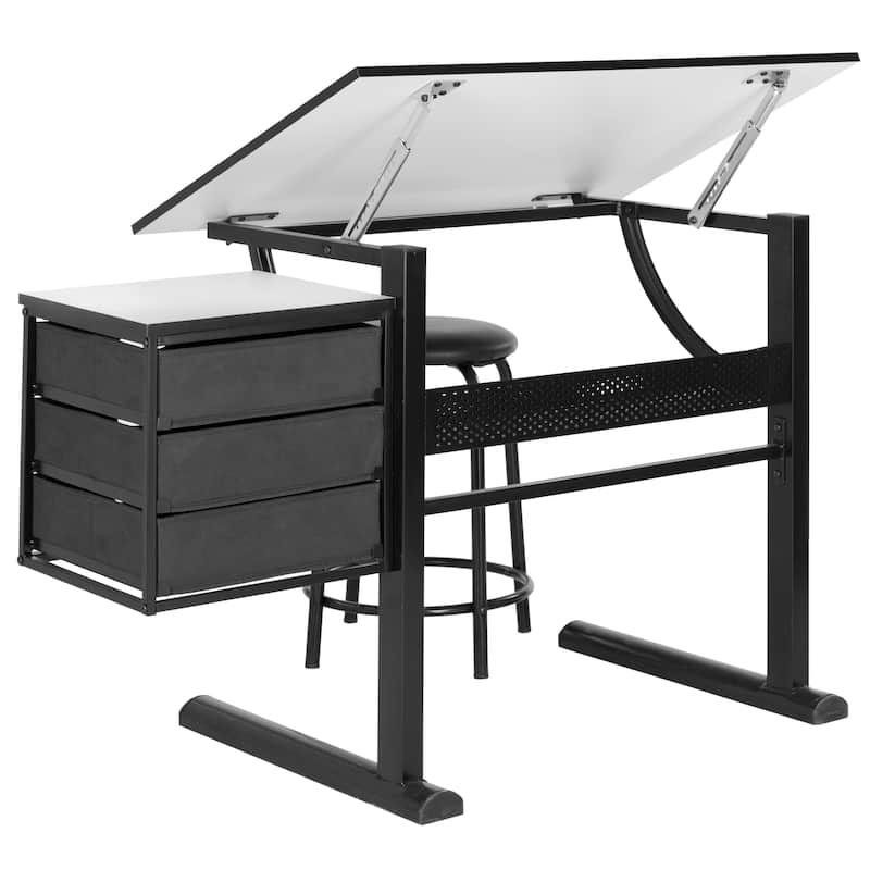 SAFAVIEH Vernelle Modern Black/ White Writing Desk