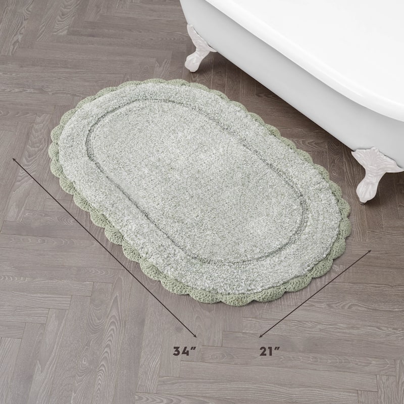 Laura Ashley Eloise Crochet Border Bath Mat