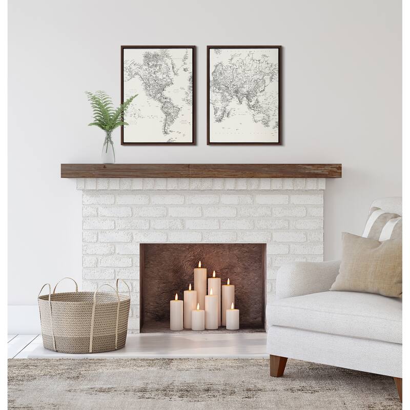 Kate and Laurel Sylvie Map Canvas by The Creative Bunch Studio