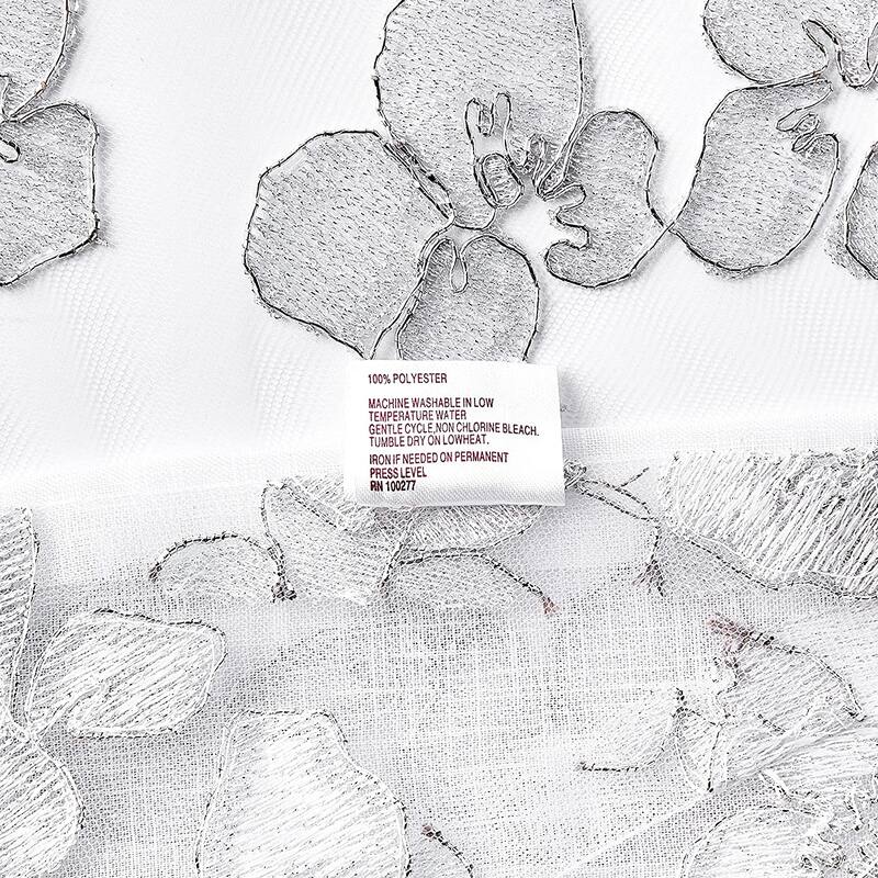 Violet Linen Ribbon Rose Mesh Lace Pattern Tablecloth