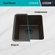 preview thumbnail 7 of 5, 16 Inch Lexicon Platinum Quartz Composite Drop-in Undermount Single Bowl Mocha Kitchen Sink LP-1618-M-SO
