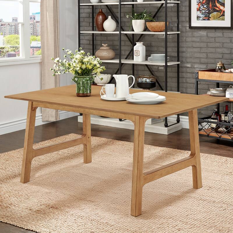 Cesis Modern Scandinavian Light Oak Finish 71" Dining Table
