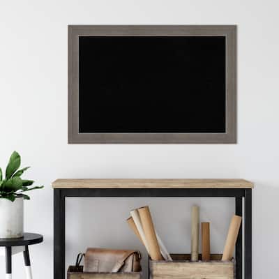 Alta Brown Grey Framed Black Corkboard Bulletin Board, Organization Board, Pin Board