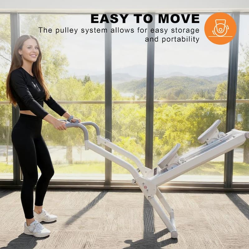 Upgraded Magnetic Stair Stepper for Home, 16-Level Adjustable Resistance up to 77LBS, with Cup Holder & Bluetooth APP