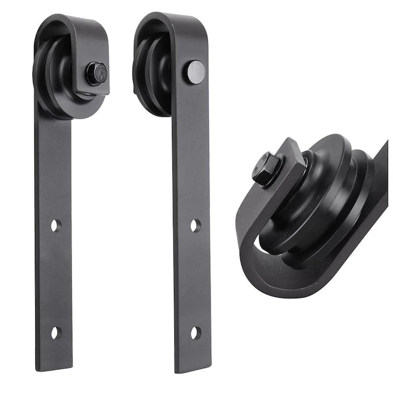 Sturdy Barn Door 36 x 80 Planum 0310 Matte Black with 6.6FT
