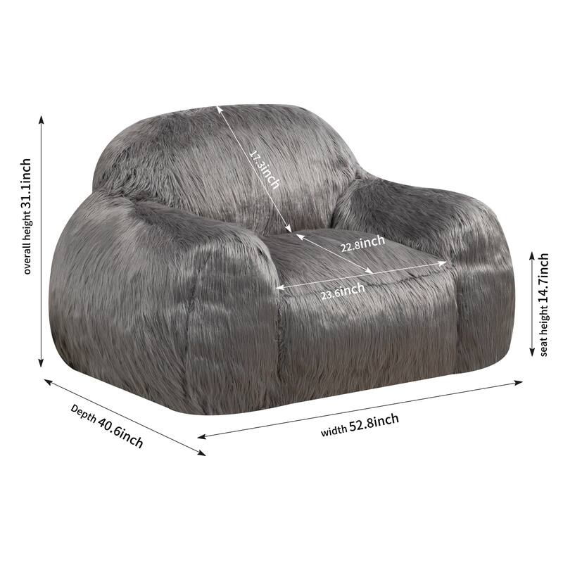 Teddy Bean Bag Chairs,Lazy Sofa Bean Bag Chairs with Armrest