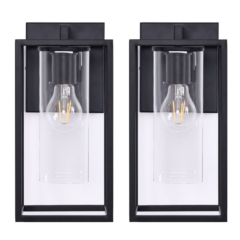 Outdoor Wall Sconce with Clear Glass Shade