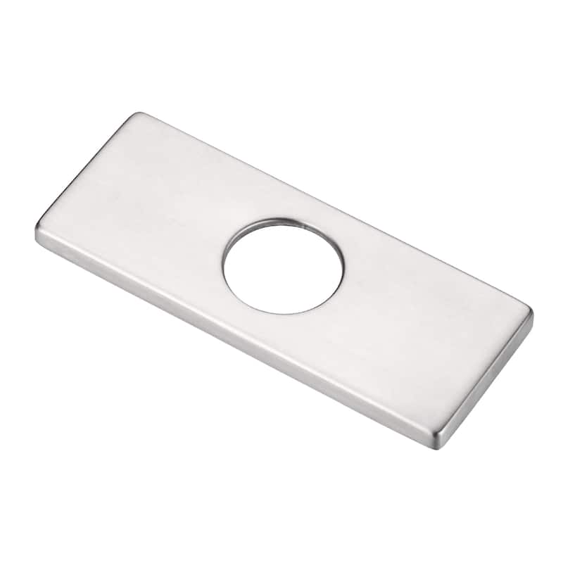 WOWOW 304 Stainless Steel Faucet Deck Plate Fits 1 to 3 Hole Sinks - Brushed Nickel
